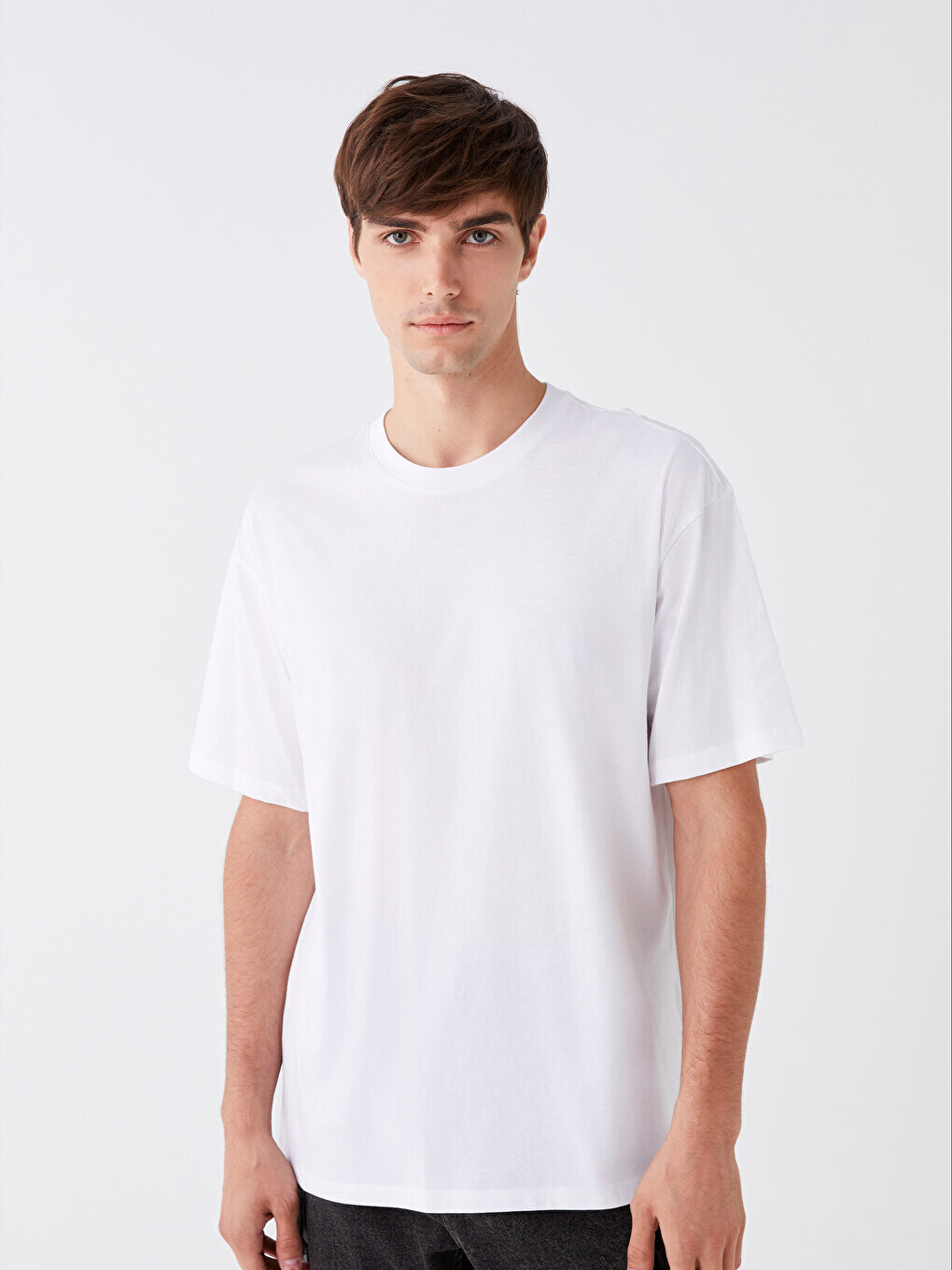 

Мужская футболка с круглым вырезом и коротким рукавом LCW Casual, буксе белый