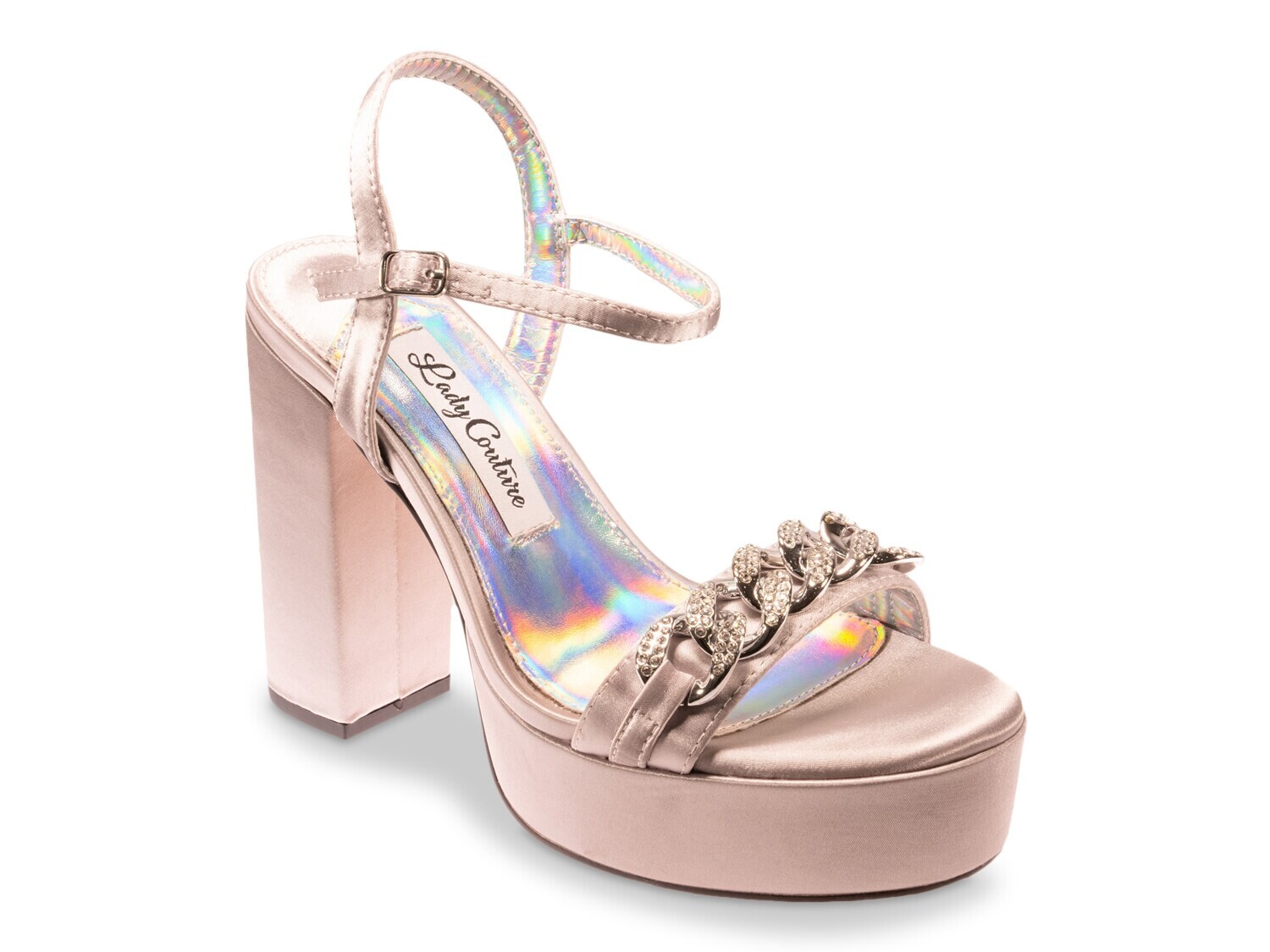 

Сандалии Lady Couture Dance на платформе, серебряный металлик
