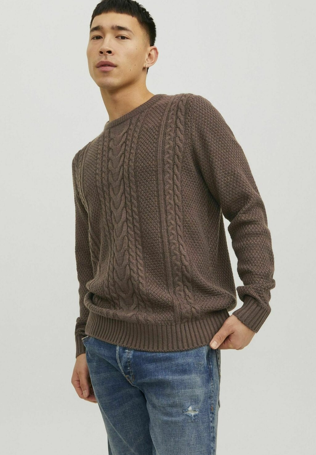 

Свитер CREW NECK Jack & Jones, темно-коричневый