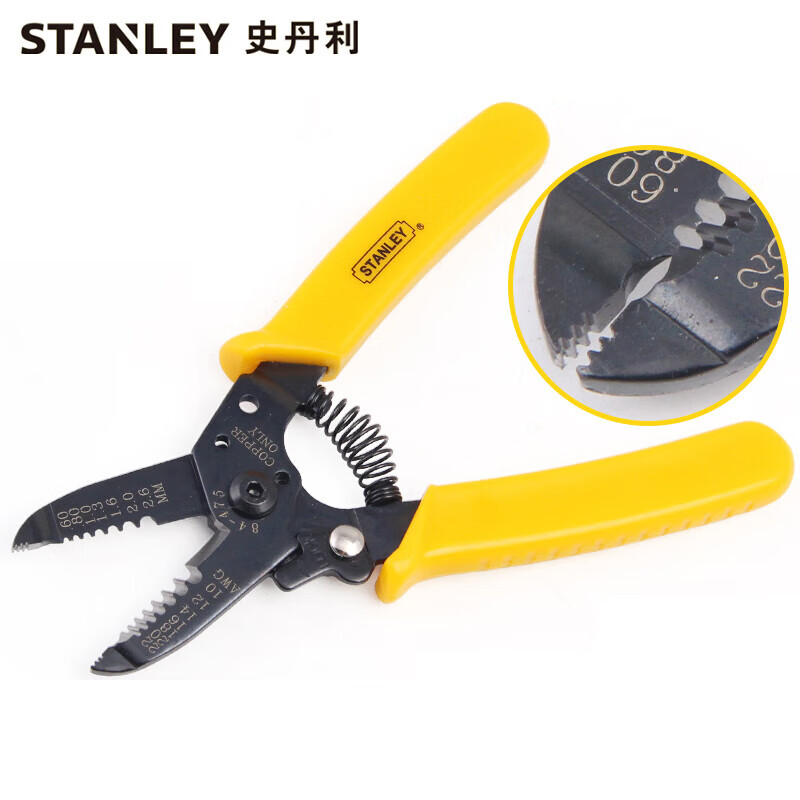 STANLEY Stanley Инструменты для зачистки проводов с кромками, 6 дюймов AWG12-22 84-475-22 1 комплект (всего 5 шт.)