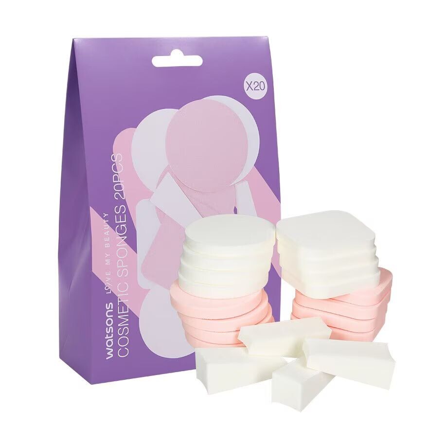 

Watsons Косметические губки 20-х годов, White / Pink