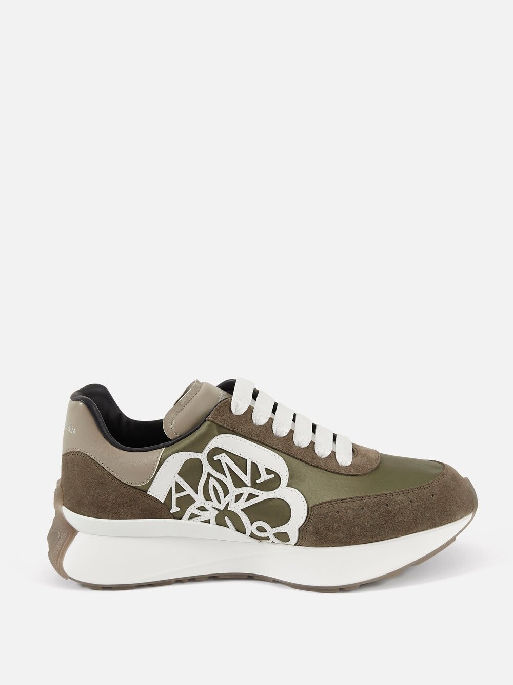 

Кожаные кроссовки sprint runner Alexander McQueen, зеленый