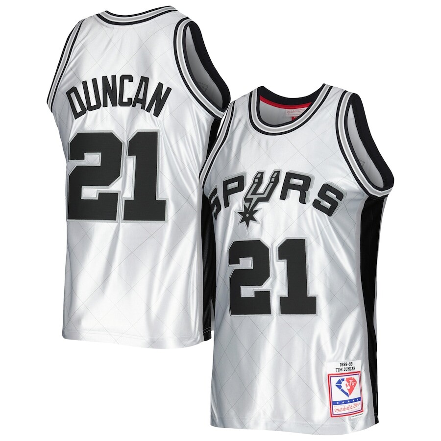 

Джерси Mitchell & Ness San Antonio Spurs, платиновый