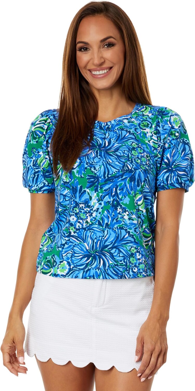 

Трикотажный топ Rhett Lilly Pulitzer, цвет Abaco Blue In Turtle Awe