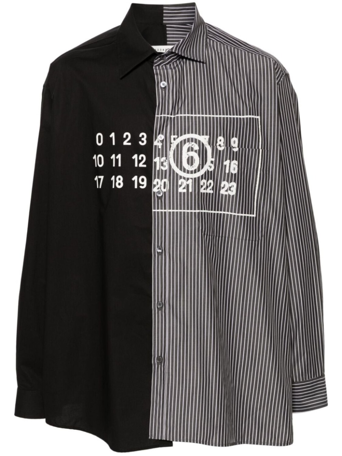 

MM6 Maison Margiela рубашка Spliced, черный
