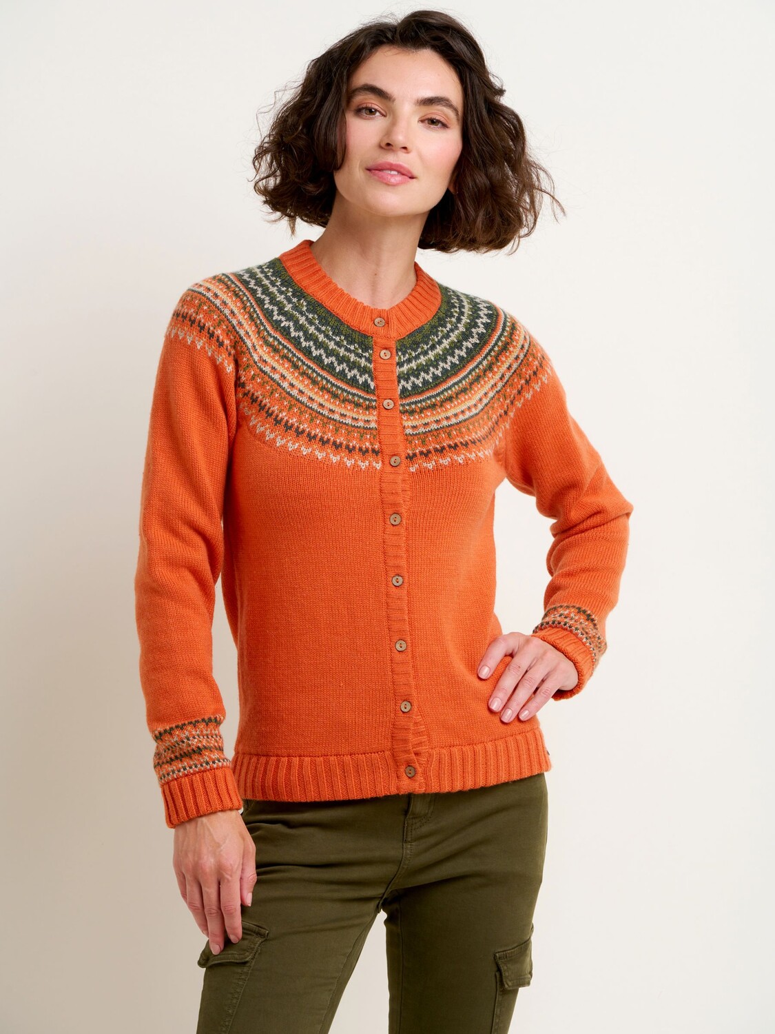 

Классический кардиган Fairisle из смесовой шерсти Brakeburn, мульти