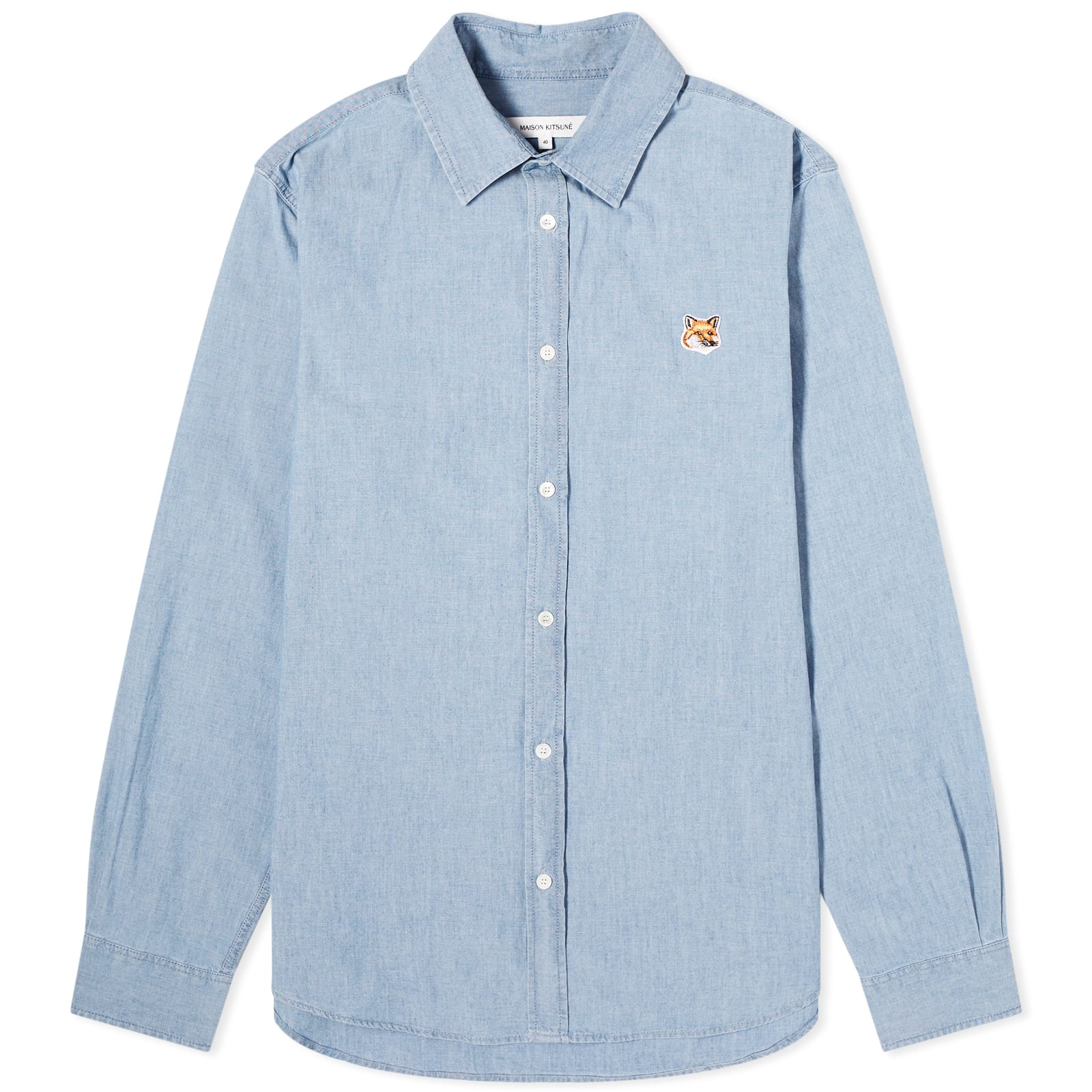 

Рубашка Maison Kitsuné Fox Head Classic Shirt, цвет Indigo