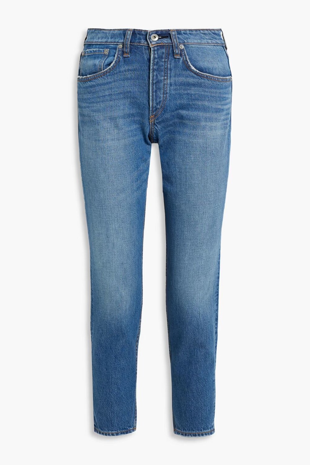 

Укороченные джинсы-бойфренды Rosa Rag & Bone, средний деним