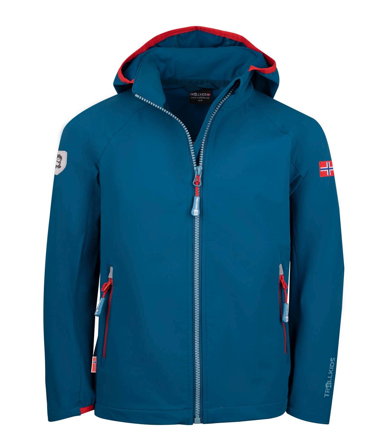 

Куртка софтшелл Trollkids Softshell Jacke Kvalvika, цвет Petrolgrün/Lime