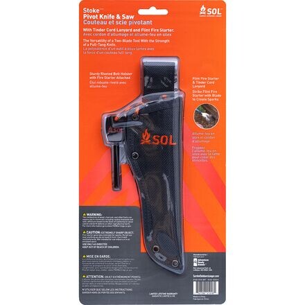 

Поворотный нож и пила Stoke S.O.L Survive Outdoors Longer, цвет One Color