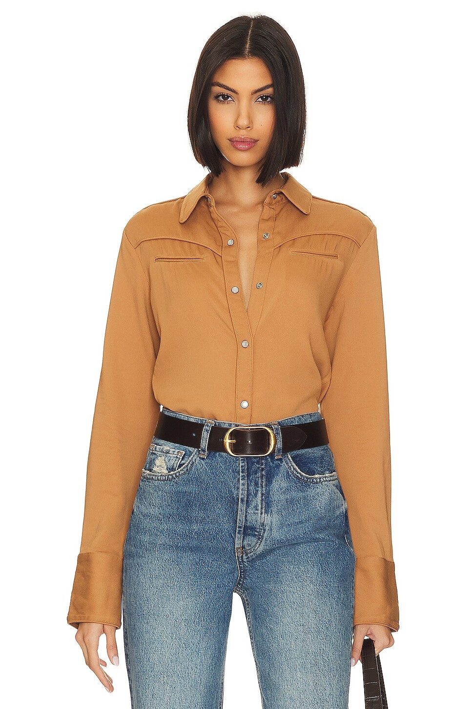 

Рубашка Rag & Bone Cleo Workshirt, кэмел