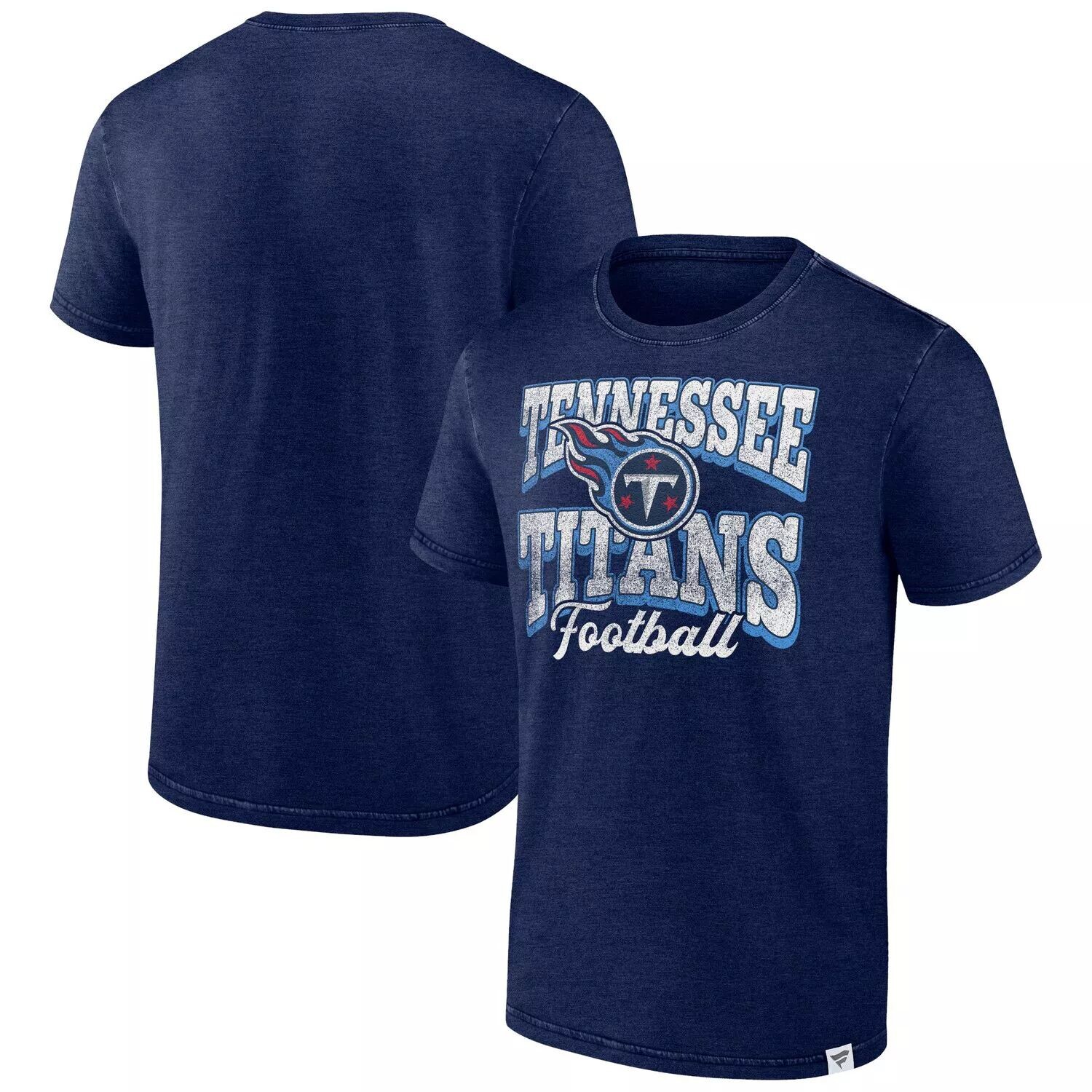 

Мужская футболка с логотипом Heather Navy Tennessee Titans Force Out Fanatics