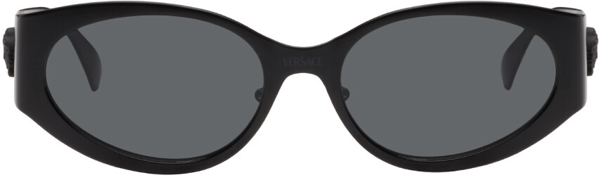 

Черные овальные солнцезащитные очки La Medusa Versace, цвет Matte black
