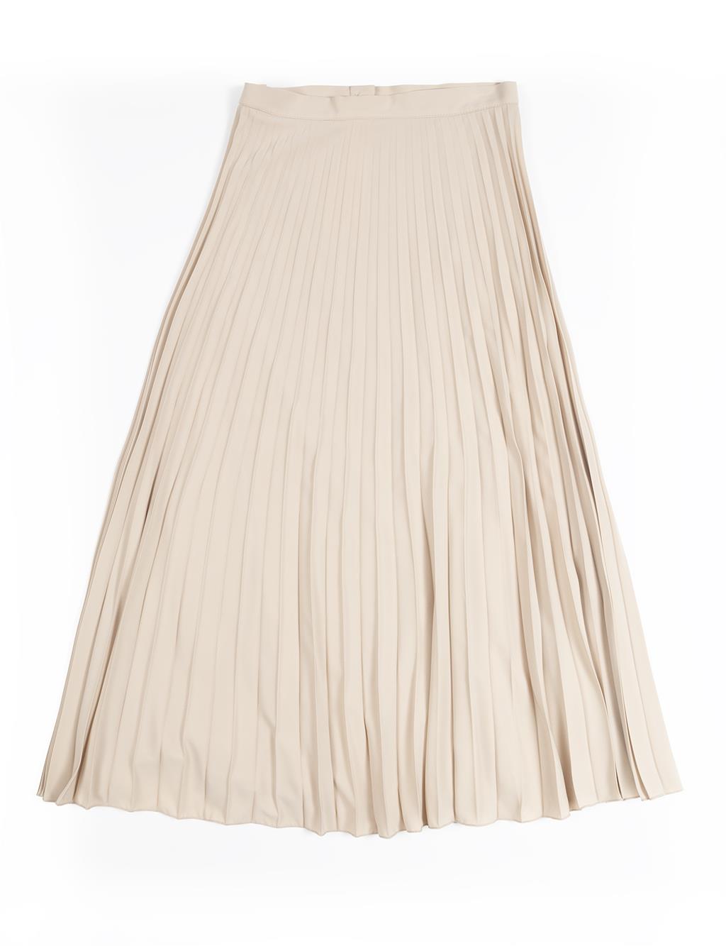 Плиссированная юбка на пуговицах цвета бежевого песка Kayra плиссированная юбка на пуговицах цвета бежевого песка kayra