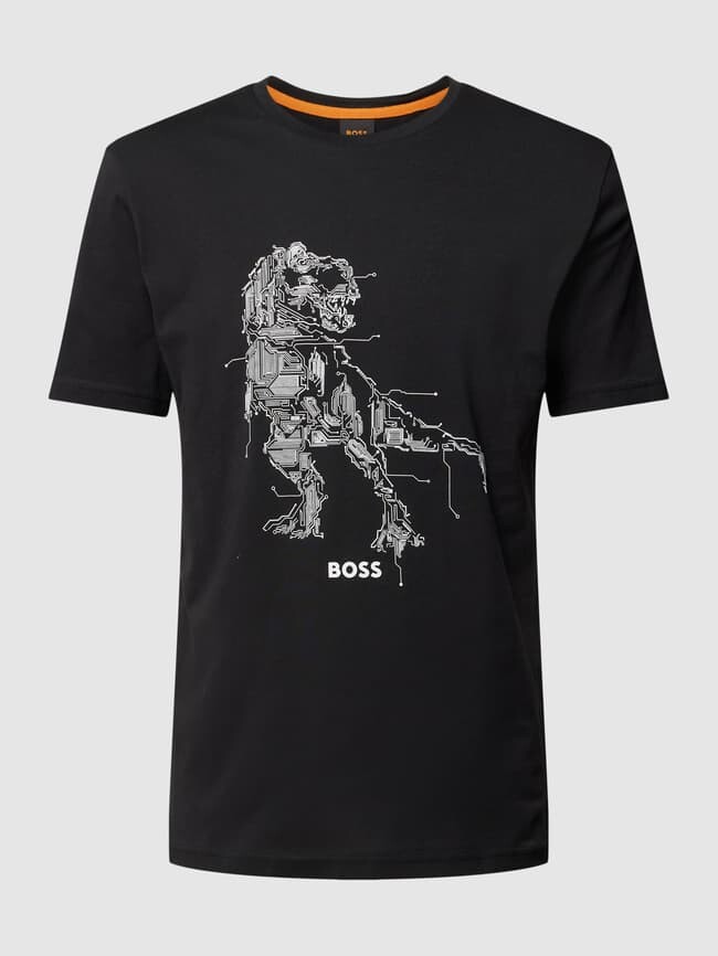 

Футболка с мотивным принтом, модель «TeRassic» BOSS, черный
