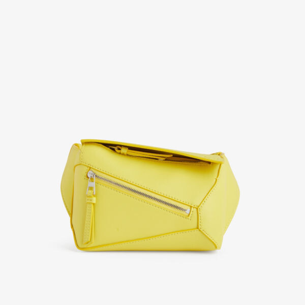 

Миниатюрная кожаная поясная сумка Puzzle Loewe, цвет lemon zest