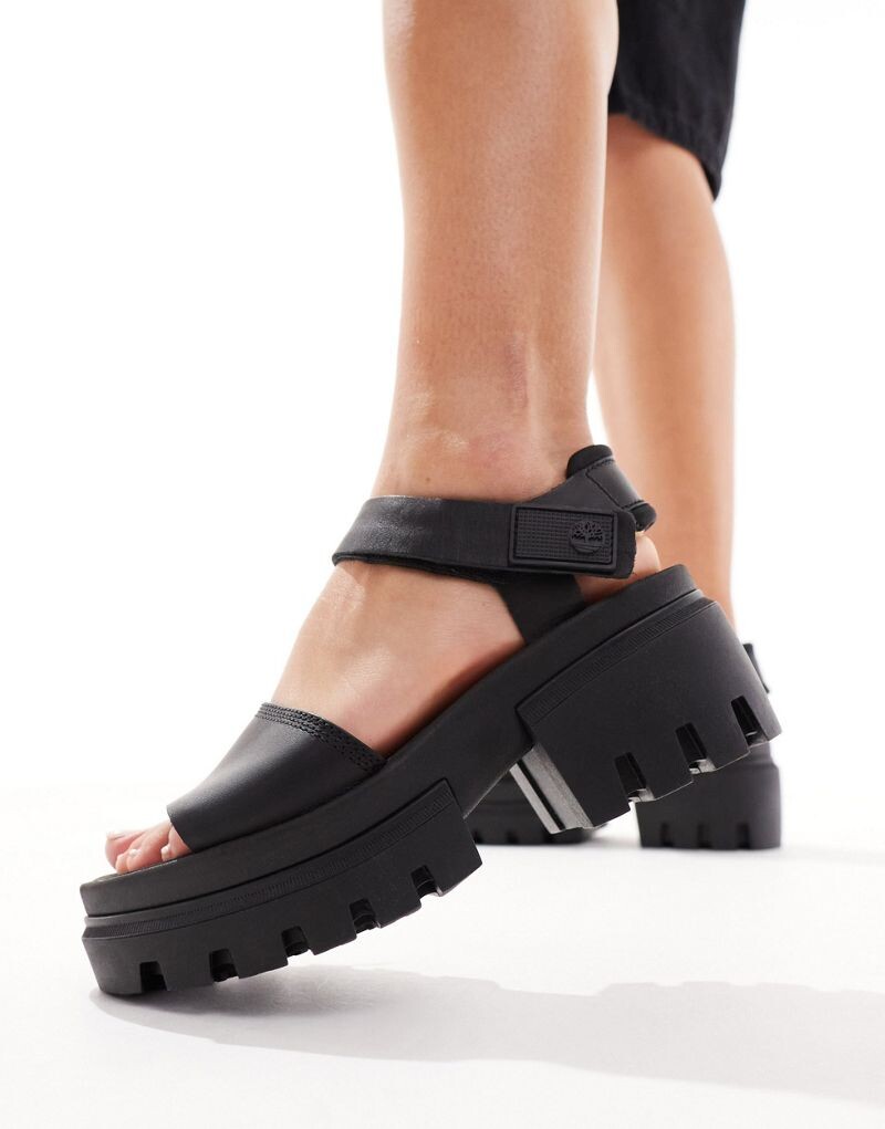 Timberland – Everleigh – Черные босоножки на платформе