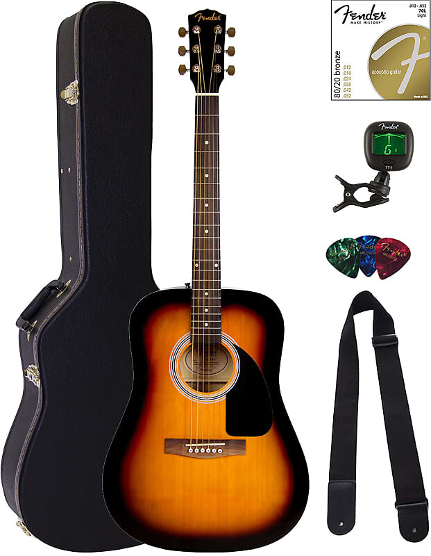 

Акустическая гитара Fender FA-115 Dreadnought Acoustic Guitar - Sunburst w/ Hard Case