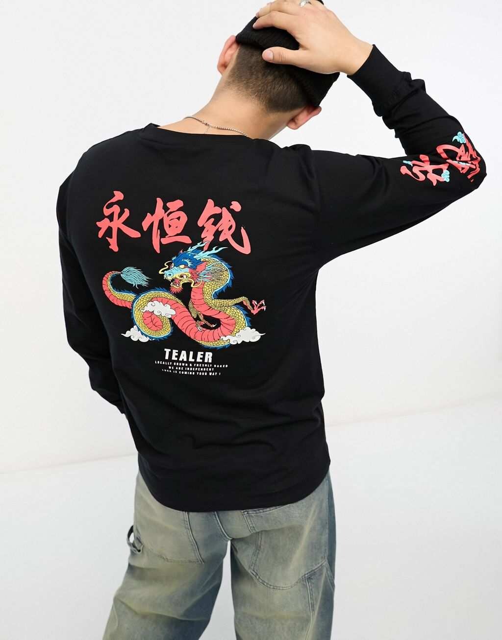 

Черный топ с длинными рукавами Tealer Lucky