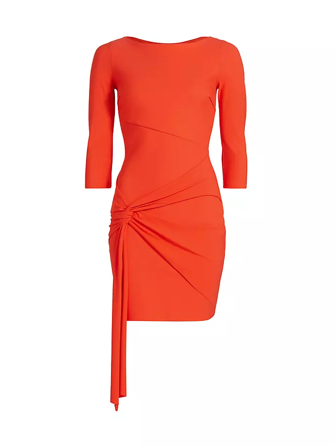 цена Мини-платье Yuko с драпировкой Body-Con Chiara Boni La Petite Robe, цвет orange juice