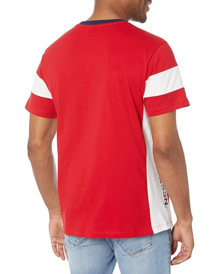 

Футболка U.S. POLO ASSN. Crew Neck Color-Block Jersey Tee, цвет Engine Red