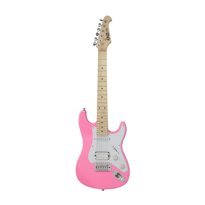 Электрогитара CNZ Audio ST Mini Electric Guitar - Maple Fingerboard & Neck, Pink Finish фото