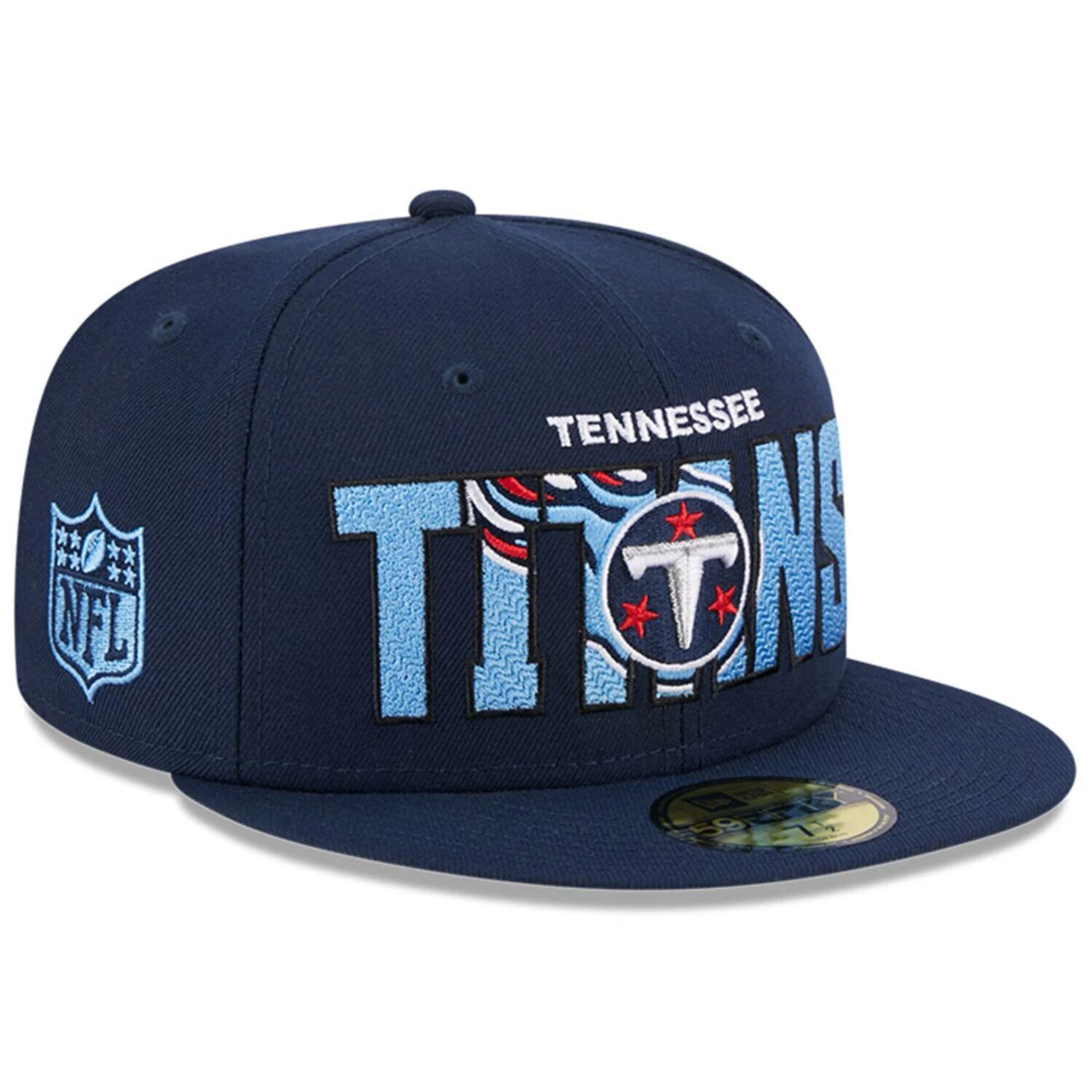 

Мужская облегающая шляпа New Era Navy Tennessee Titans 2023 NFL Draft 59FIFTY