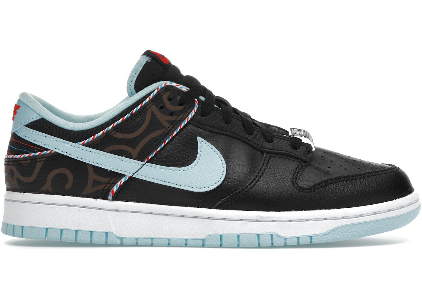 

Кроссовки Nike Dunk Low мужские, черный / голубой