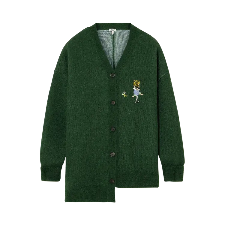 

Кардиган Loewe Asymmetric 'Dark Green', зеленый