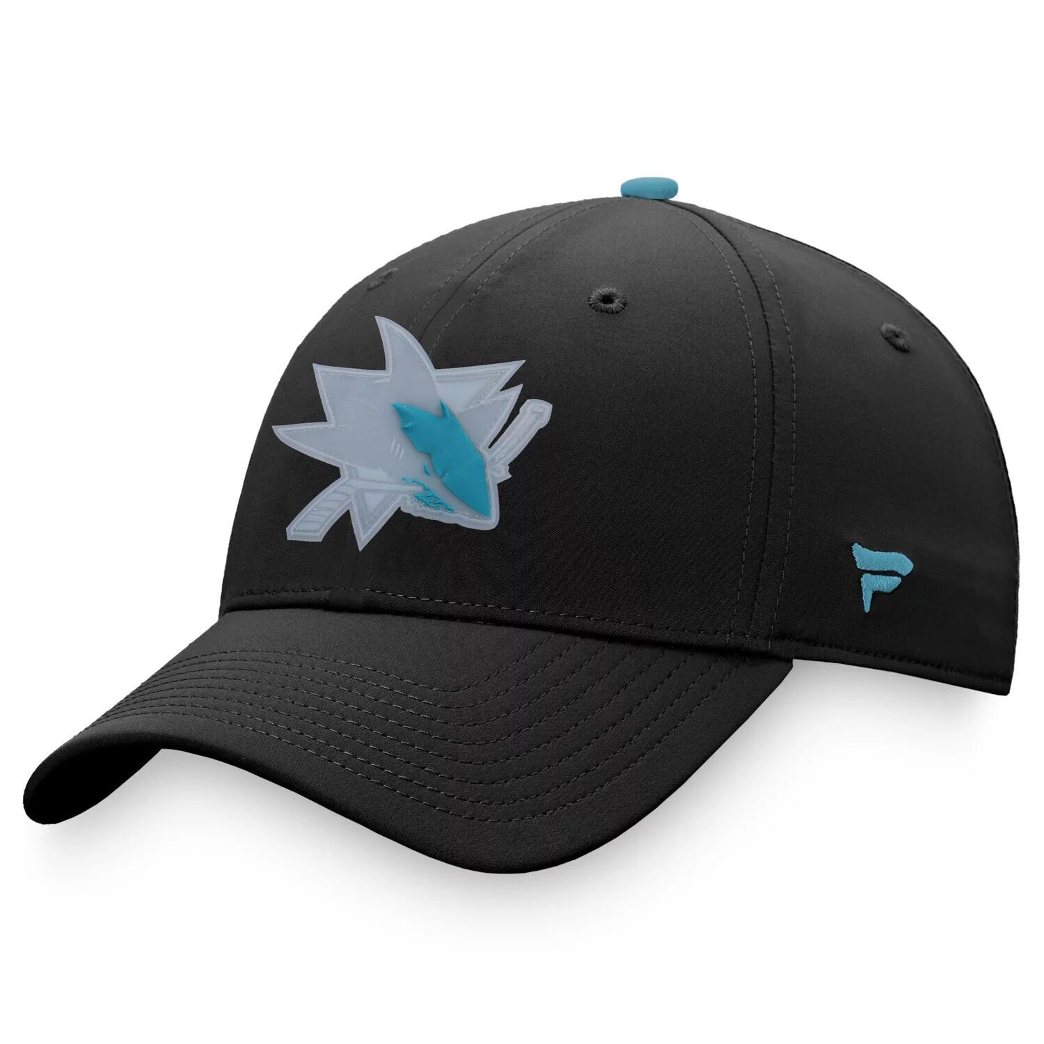 

Черная мужская гибкая кепка с логотипом Fanatics San Jose Sharks