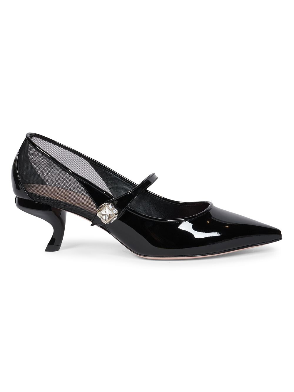 

Туфли Virgule Cube B из лакированной кожи Roger Vivier, черный