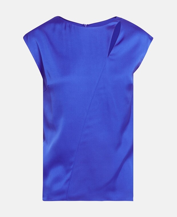 

Шелковая блузка-рубашка Boss, цвет Royal Blue