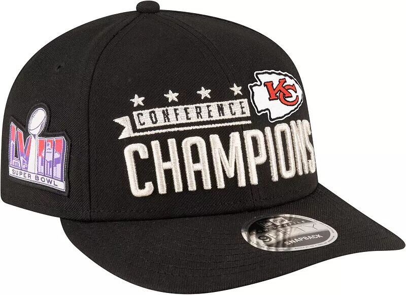 

New Era Adult 2024 AFC Conference Champions Kansas City Chiefs Регулируемая шапка 9Fifty
