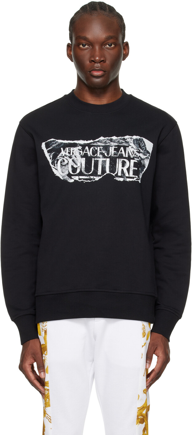 

Черный свитшот с журналом Versace Jeans Couture, цвет Black