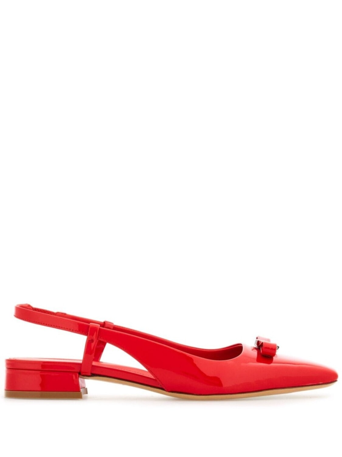 

Ferragamo лакированные балетки Vara Bow, красный