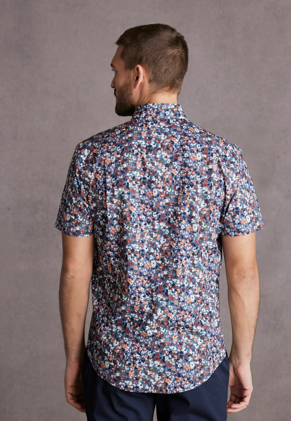 

REGULAR FIT Signature Short Sleeve Next, Рубашка синий с цветочным принтом