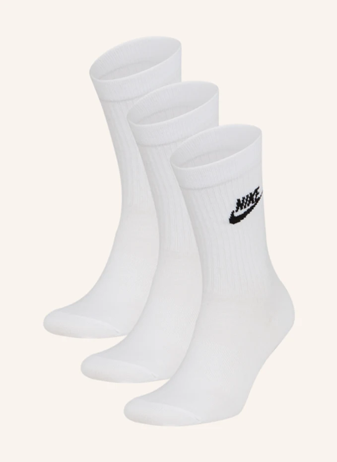 цена Комплект из 3 спортивных носков everyday essential crew Nike, черный