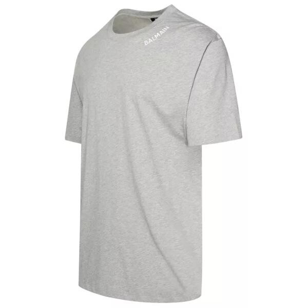 

Футболка gray cotton t-shirt Balmain, серый