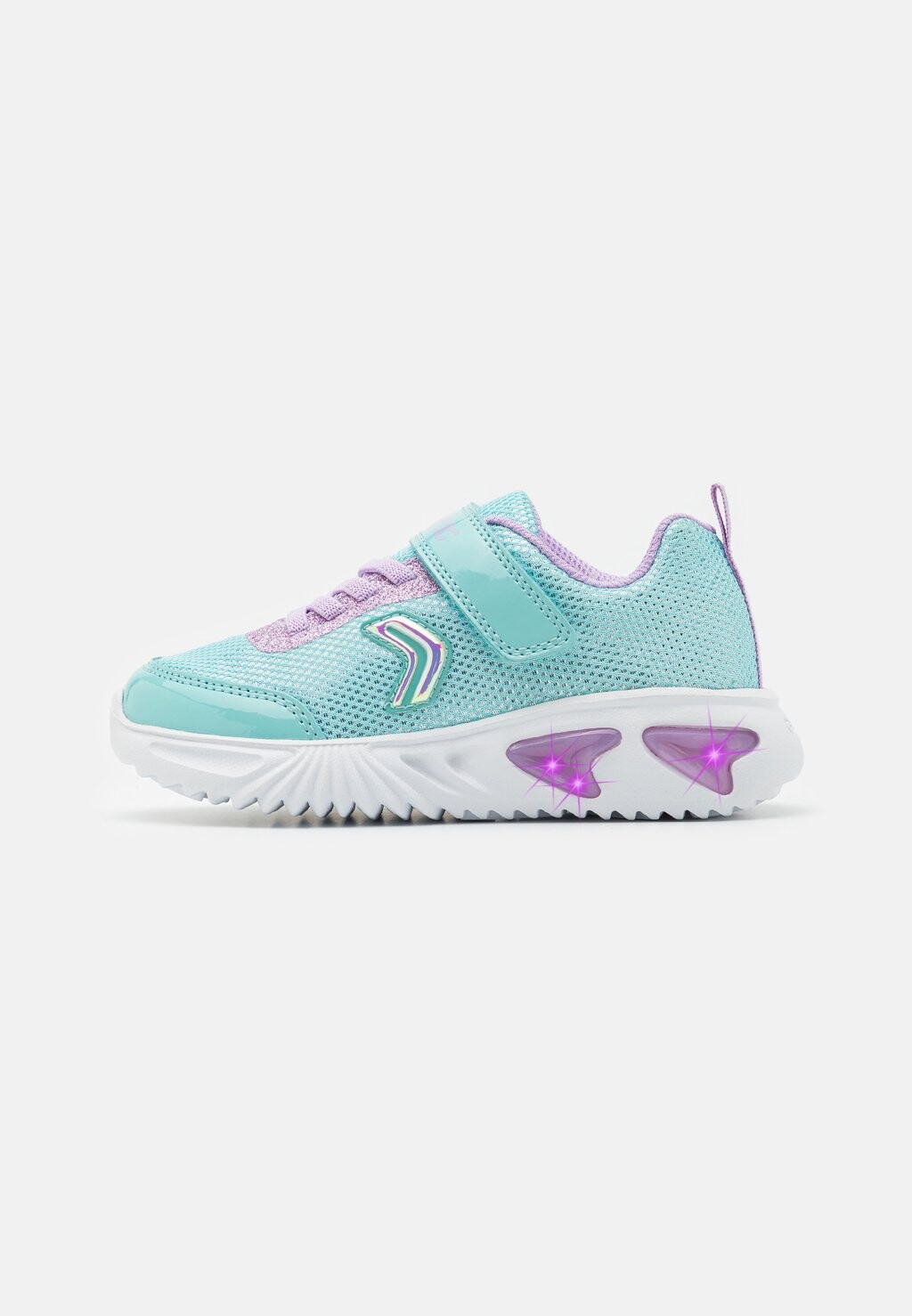 

Кроссовки низкие ASSISTER GIRL LIGHTS Geox, цвет aqua/lilac
