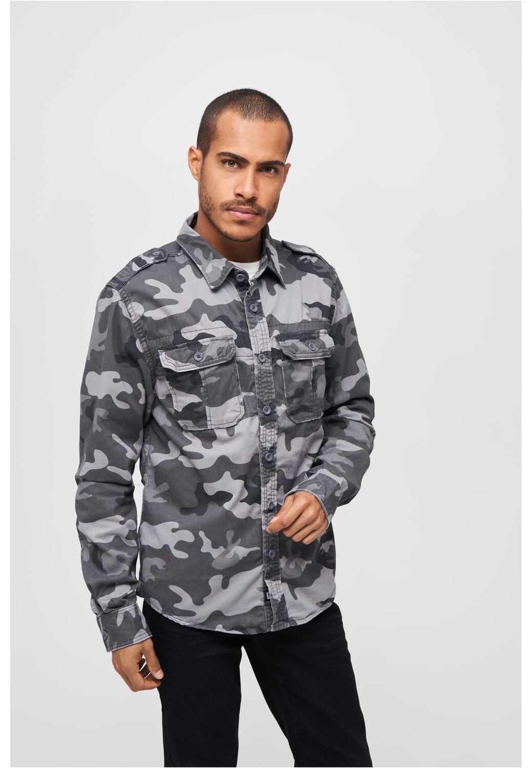 

Футболка Brandit Hemden, цвет grey camouflage