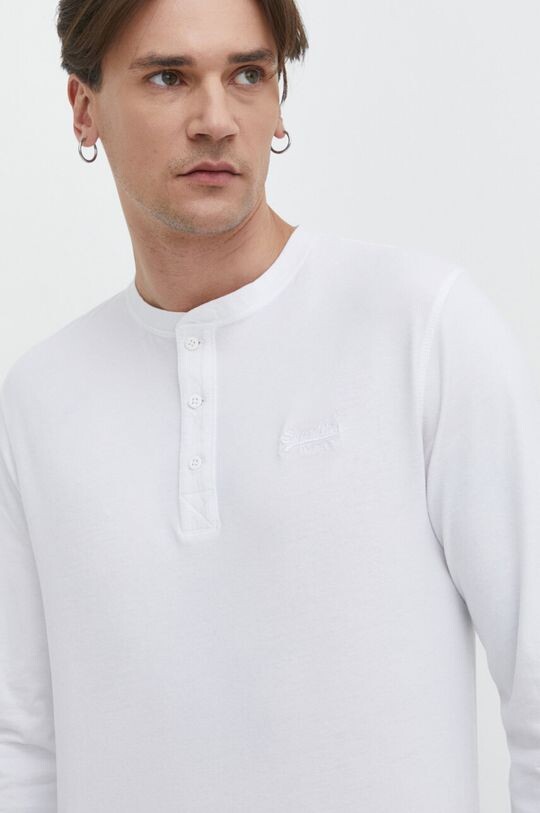 

Хлопковый топ с длинными рукавами Superdry, белый