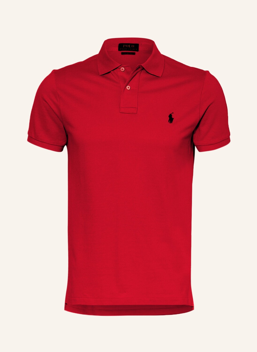 

Рубашка поло POLO RALPH LAUREN Piqué Custom Slim Fit, красный