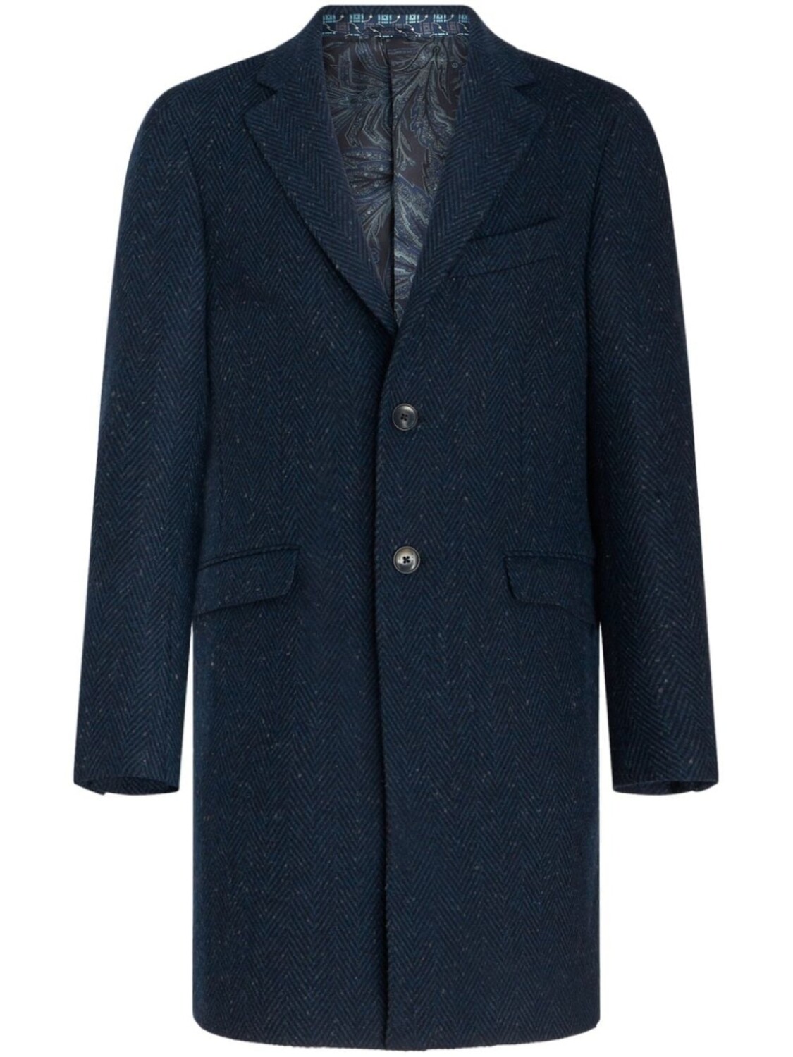 

ETRO шерстяное пальто с заостренными лацканами, синий