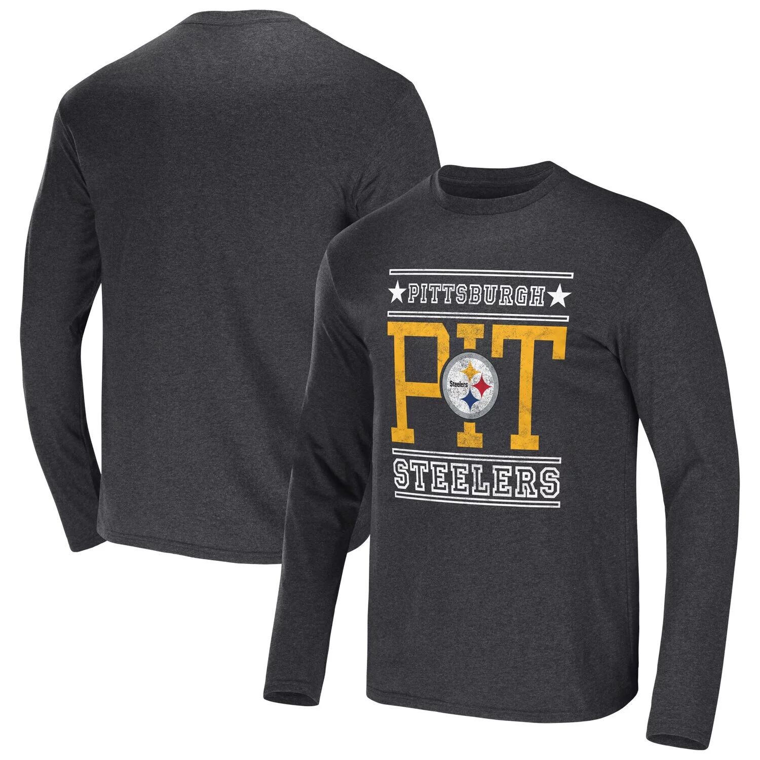 

Мужская футболка NFL x Darius Rucker Collection от Fanatics Heathered Charcoal Pittsburgh Steelers с длинным рукавом