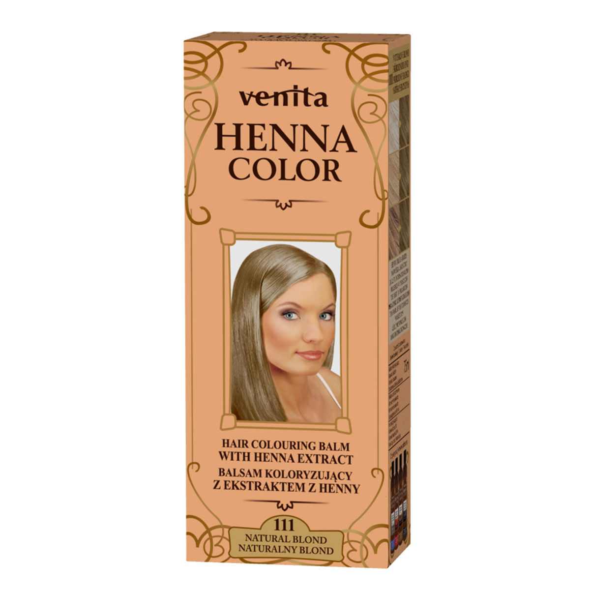 Бальзам-краска для волос 111 натуральный блондин Venita Henna Color, 75 мл