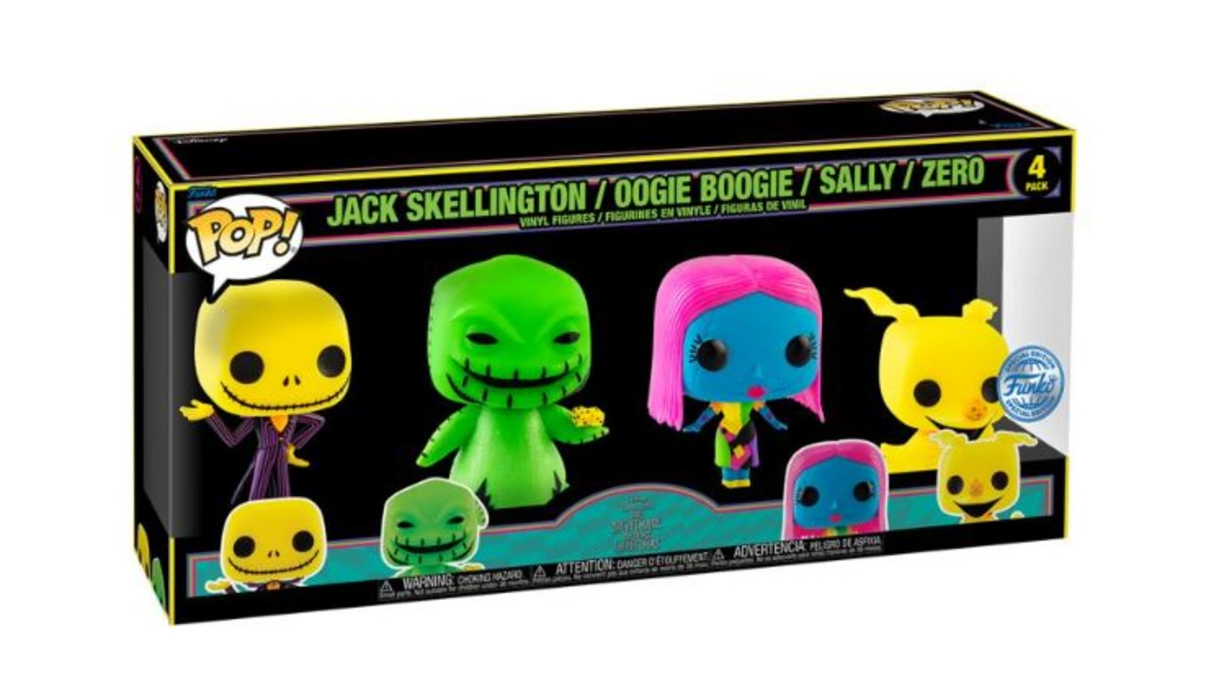 

Funko - Pop! Кошмар перед Рождеством винил Blacklight, 4 шт