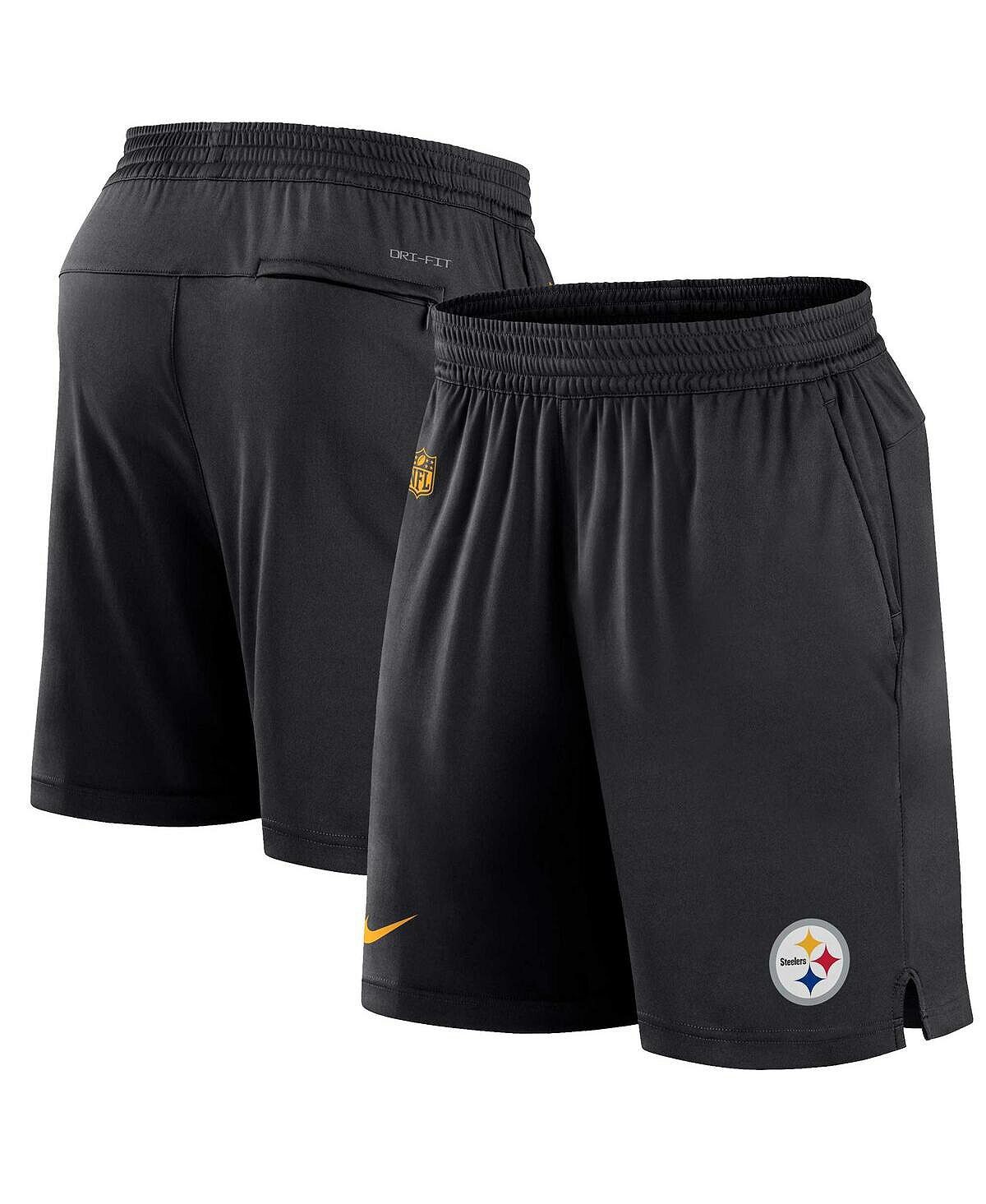 

Мужские черные спортивные шорты Pittsburgh Steelers Sideline Nike