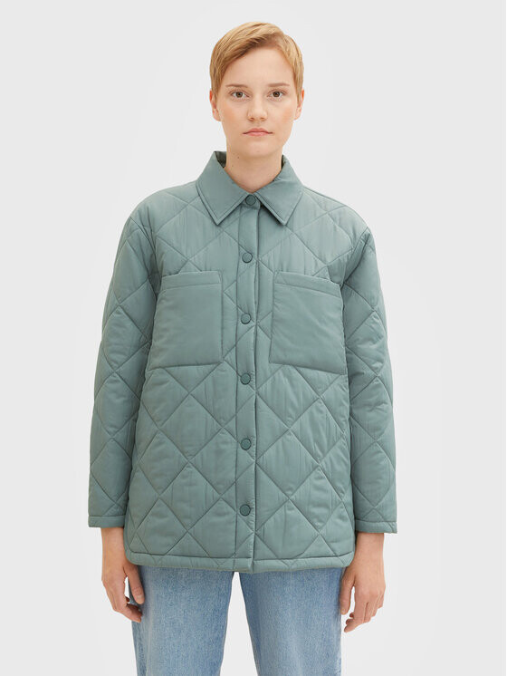 

Пуховик свободного кроя Tom Tailor Denim, зеленый