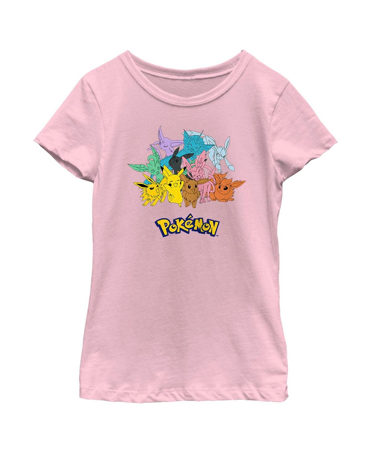 

Детская футболка с логотипом Pokemon Pikachu и Eeveelutions для девочек Nintendo