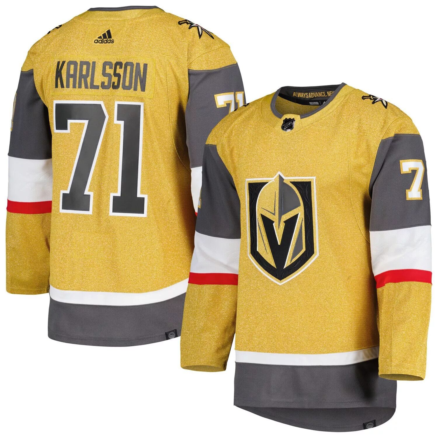 

Мужская футболка William Karlsson Gold Vegas Golden Knights Primegreen Authentic Pro Player adidas